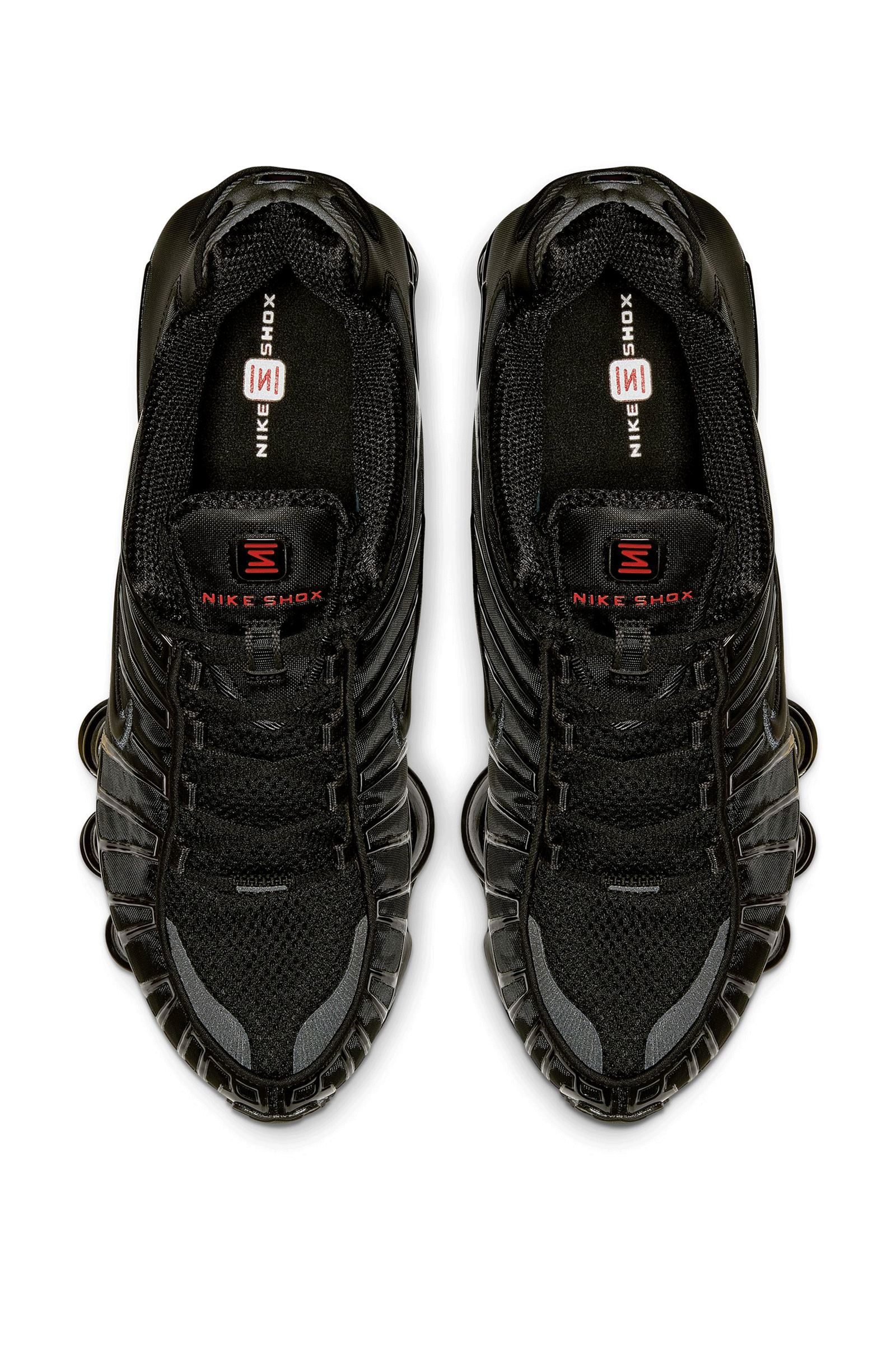 black mens nike shox
