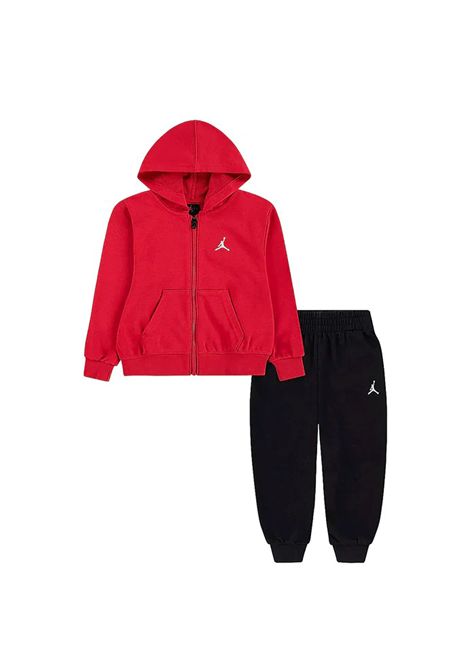 Tuta Jordan MJ Brooklyn Full-Zip con Cappuccio Rosso Nero Infant JORDAN | Tute | 65F124-023