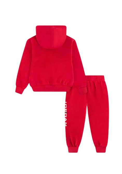 Tuta Jordan MJ Stretch HBR Fleece con Cappuccio Rosso Bambini JORDAN | Tute | 85F270-R78