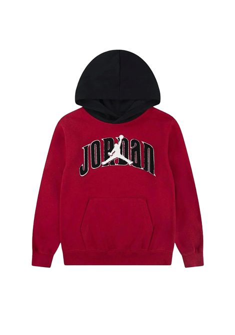 Felpa Jordan Gametime Fleece con Cappuccio Rosso Nero Ragazzi JORDAN | Felpe | 95F209-R78