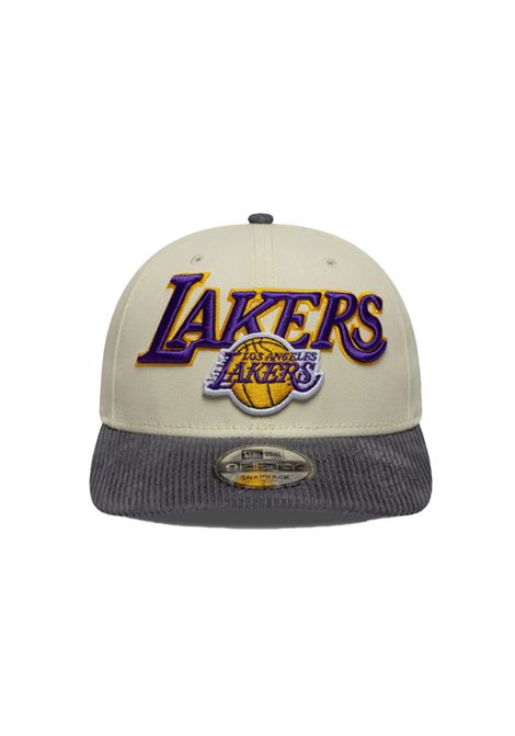 New Era 9FIFTY Los Angeles Lakers NBA Cord Visor Cap Cream Grey Unisex NEW ERA | Caps | 60691224-