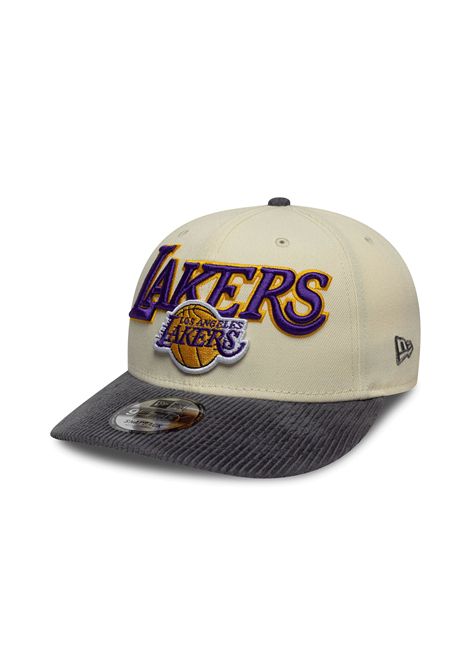 New Era 9FIFTY Los Angeles Lakers NBA Cord Visor Cap Cream Grey Unisex NEW ERA | Caps | 60691224-