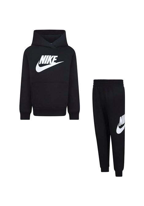Tuta Nike Sportswear Club Fleece Con Cappuccio Nero Bambini NIKE | Tute | 86L135-023