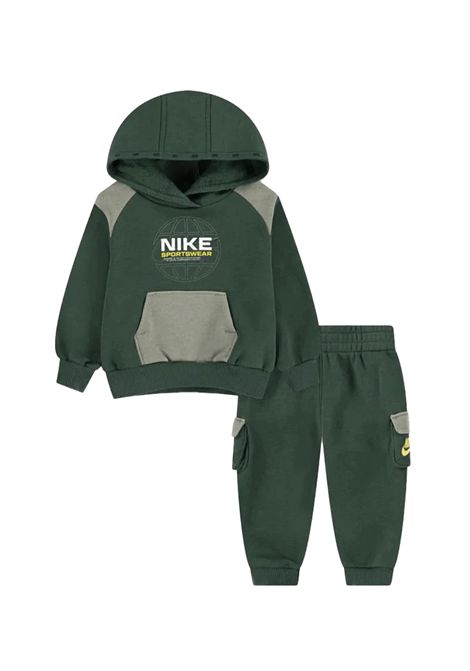 Nike Sportswear Utility Cargo Fleece Pullover Set Green Kids NIKE | Tracksuits | 86N239-F1J