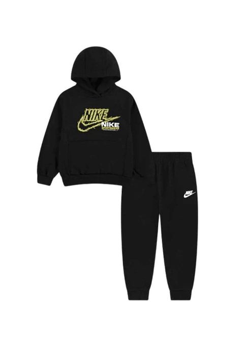 Nike Sportswear FS Fleece Pullover Pants Set Black Kids NIKE | Tracksuits | 86N241-023