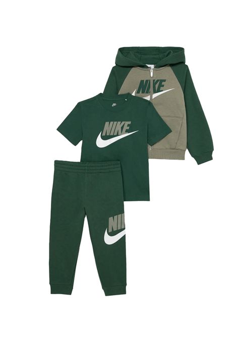 Nike Sportswear Color Blocked HBR Jogger Set Green Kids NIKE | Tracksuits | 86N341-F1J