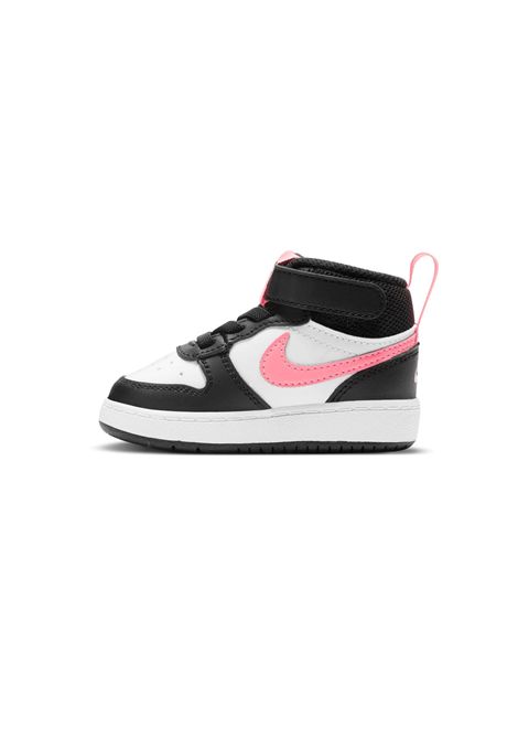 Scarpe Nike Court Borough Mid 2 Nero Bianco Rosa Infant NIKE | Sneakers | CD7784-005
