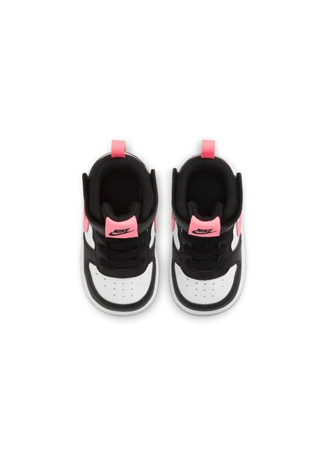 Scarpe Nike Court Borough Mid 2 Nero Bianco Rosa Infant NIKE | Sneakers | CD7784-005