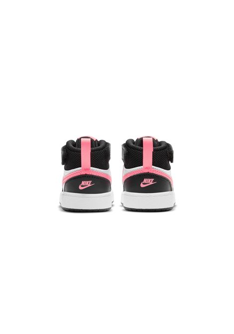 Scarpe Nike Court Borough Mid 2 Nero Bianco Rosa Infant NIKE | Sneakers | CD7784-005