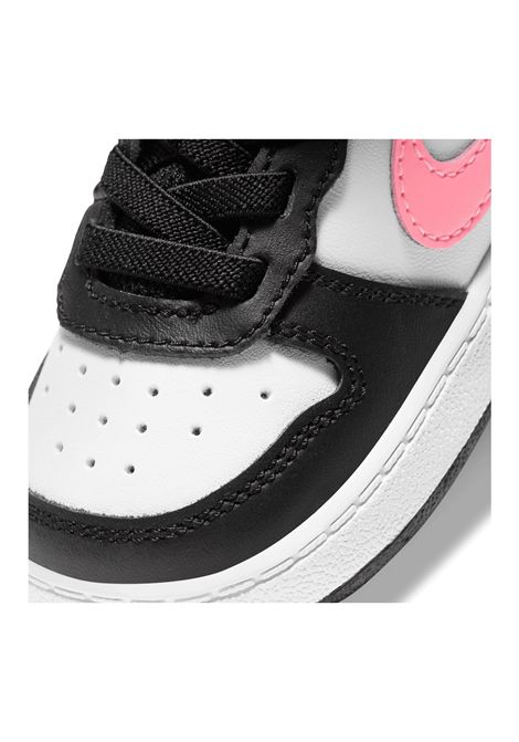 Scarpe Nike Court Borough Mid 2 Nero Bianco Rosa Infant NIKE | Sneakers | CD7784-005