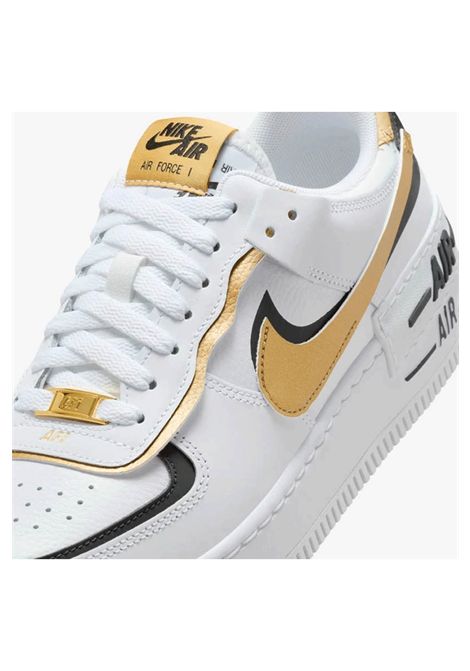Scarpe Nike Air Force 1 Shadow Bianco Nero Oro Donna NIKE | Sneakers | CI0919-125
