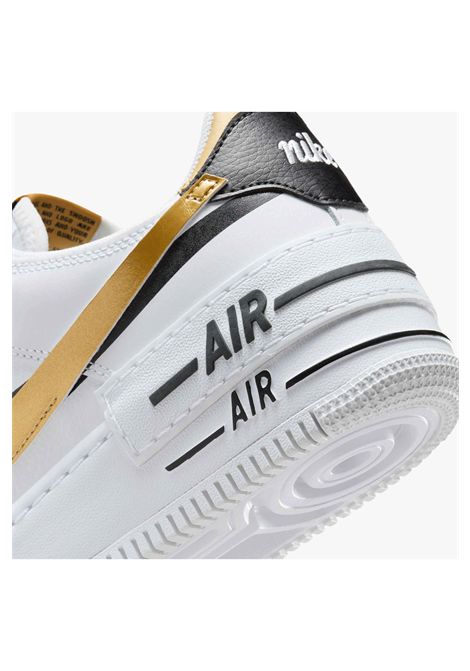 Scarpe Nike Air Force 1 Shadow Bianco Nero Oro Donna NIKE | Sneakers | CI0919-125