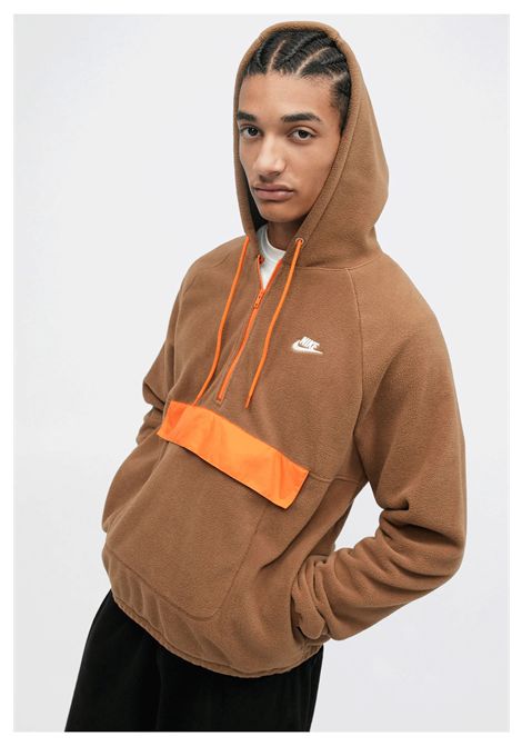 Felpa Nike Sportswear Club Winterized Top Marrone Arancione Uomo NIKE | Felpe | HV1439-235