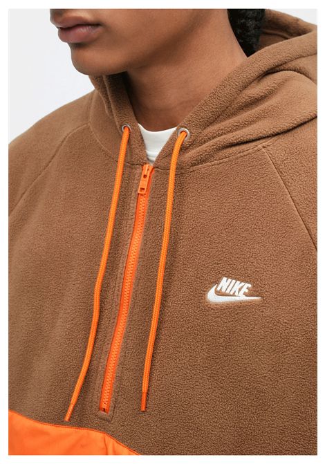 Felpa Nike Sportswear Club Winterized Top Marrone Arancione Uomo NIKE | Felpe | HV1439-235