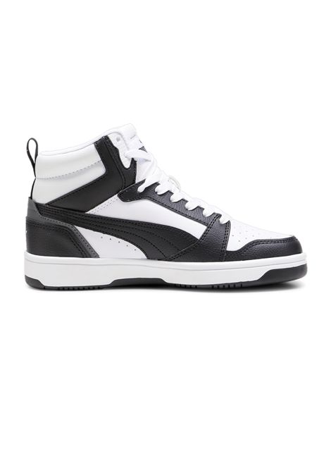 Scarpe Puma Rebound V6 Mid Bianco Nero Ragazzi PUMA | Sneakers | 393831-01