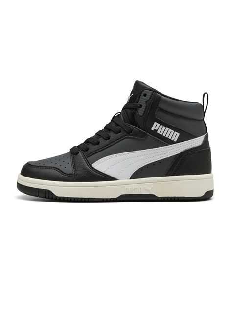 Puma Rebound V6 Mid Shoes Black White Junior PUMA | Sneakers | 393831-29