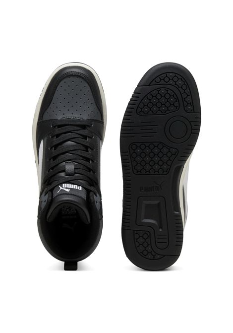 Puma Rebound V6 Mid Shoes Black White Junior PUMA | Sneakers | 393831-29