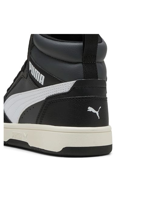 Puma Rebound V6 Mid Shoes Black White Junior PUMA | Sneakers | 393831-29