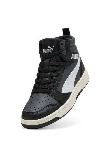 Puma Rebound V6 Mid Shoes Black White Junior PUMA | Sneakers | 393831-29