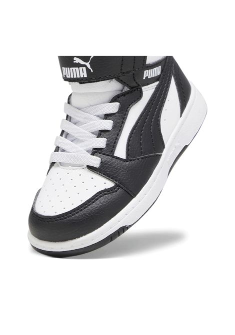 Scarpe Puma Rebound V6 Mid AC+ Nero Bianco Infant PUMA | Sneakers | 396542-01