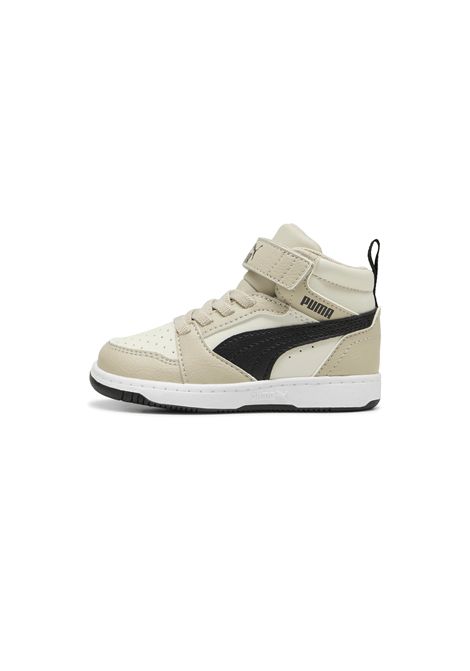 Scarpe Puma Rebound V6 Mid AC+ Bianco Beige Nero Infant PUMA | Sneakers | 396542-30
