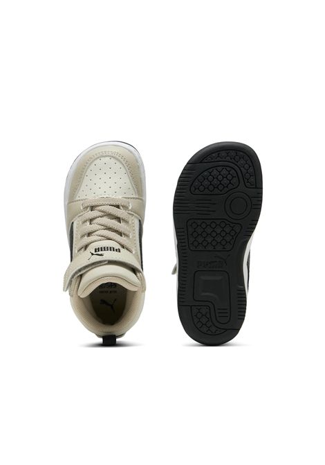 Scarpe Puma Rebound V6 Mid AC+ Bianco Beige Nero Infant PUMA | Sneakers | 396542-30