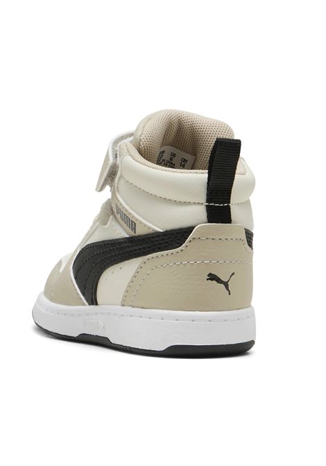 Scarpe Puma Rebound V6 Mid AC+ Bianco Beige Nero Infant PUMA | Sneakers | 396542-30