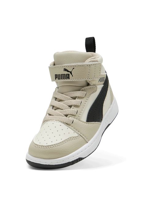 Scarpe Puma Rebound V6 Mid AC+ Bianco Beige Nero Infant PUMA | Sneakers | 396542-30