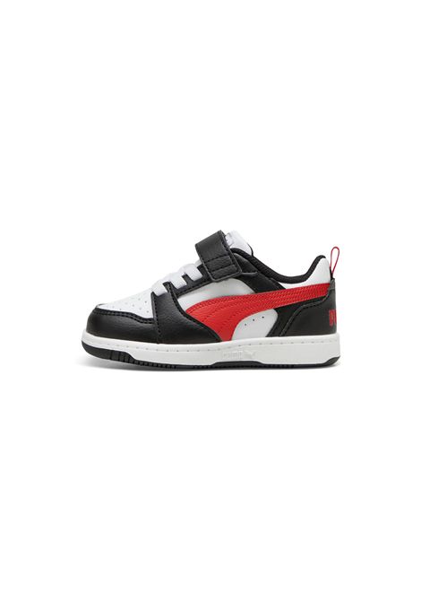 Scarpe Puma Rebound V6 Low AC Bianco Nero Rosso Infant PUMA | Sneakers | 397420-04