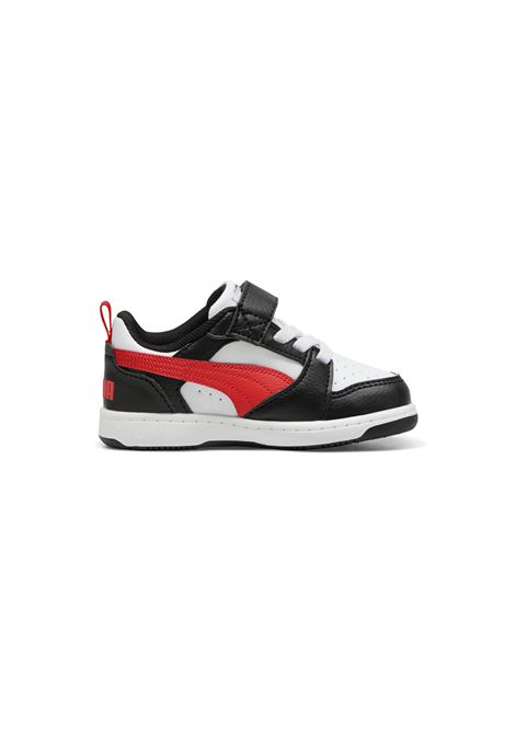 Scarpe Puma Rebound V6 Low AC Bianco Nero Rosso Infant PUMA | Sneakers | 397420-04