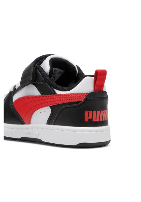 Scarpe Puma Rebound V6 Low AC Bianco Nero Rosso Infant PUMA | Sneakers | 397420-04