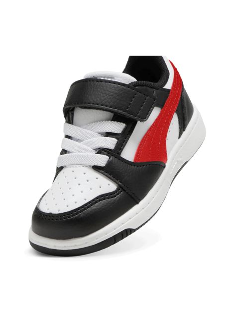 Scarpe Puma Rebound V6 Low AC Bianco Nero Rosso Infant PUMA | Sneakers | 397420-04