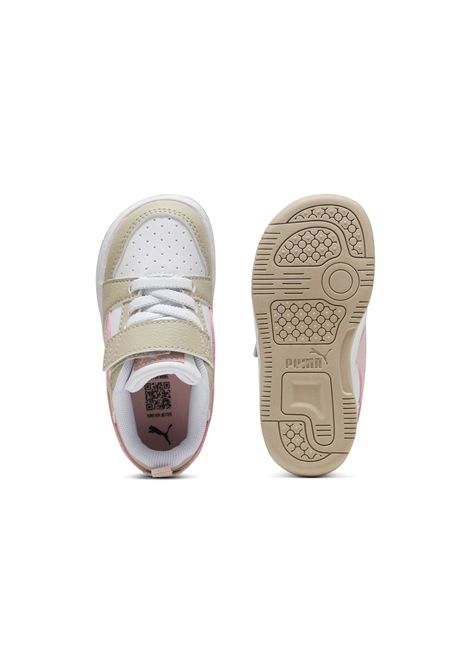 Scarpe Puma Rebound V6 Low AC Bianco Beige Rosa Infant PUMA | Sneakers | 397420-31