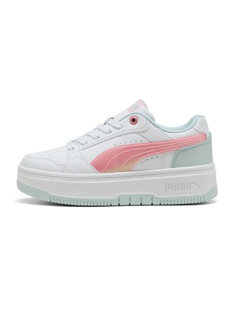 Puma Rebound Femme Space Belle Shoes White Pink Junior PUMA | Sneakers | 404106-01