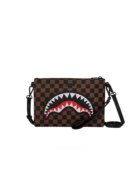 Sprayground Check 2 Emboss Crossover Clutch Brown Unisex SPRAYGROUND | Pochette | 910B8239NSZ-