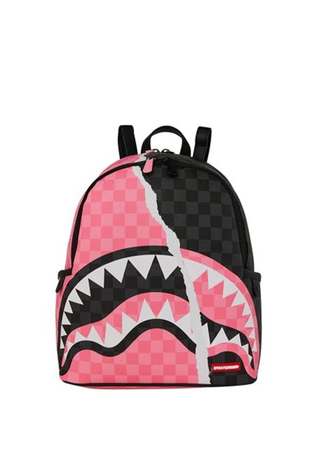 Sprayground Pink And Black Tear Sip Savage Backpack Black Pink Women SPRAYGROUND | Backpacks | 910B8276NSZ-