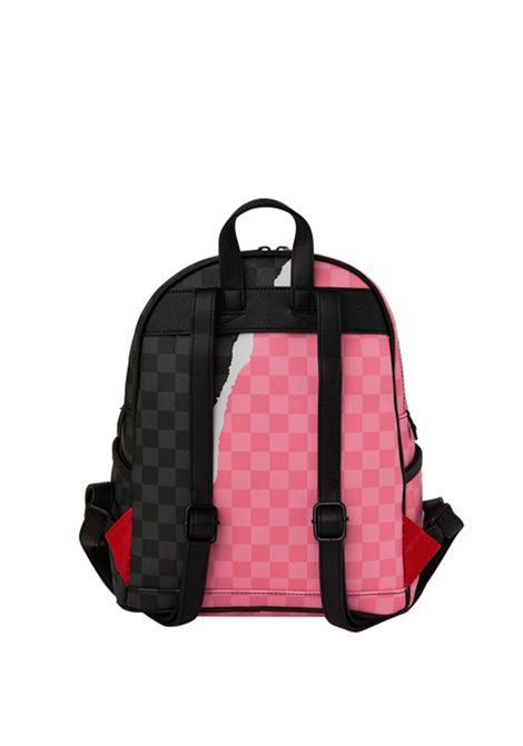Sprayground Pink And Black Tear Sip Savage Backpack Black Pink Women SPRAYGROUND | Backpacks | 910B8276NSZ-