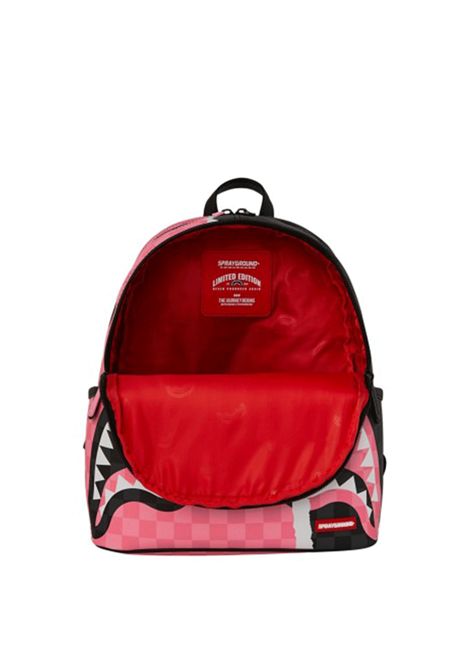 Sprayground Pink And Black Tear Sip Savage Backpack Black Pink Women SPRAYGROUND | Backpacks | 910B8276NSZ-