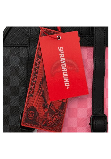 Sprayground Pink And Black Tear Sip Savage Backpack Black Pink Women SPRAYGROUND | Backpacks | 910B8276NSZ-