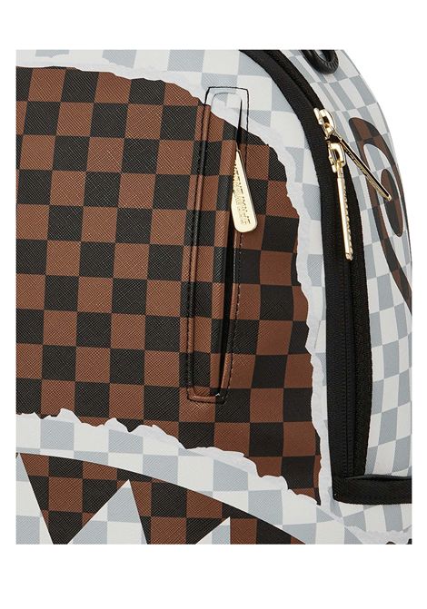 Zaino Sprayground Cream And Brown Tear Check Marrone Unisex SPRAYGROUND | Zaini | 910B8290NSZ-