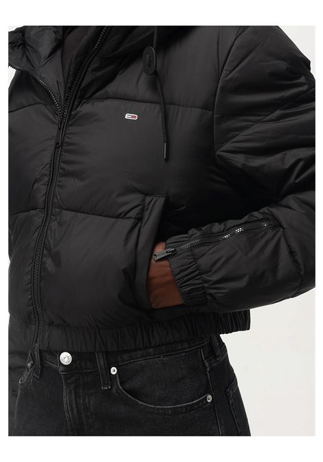 Tommy Hilfiger Crop Hooded Puffer Black Women TOMMY HILFIGER | Jackets | DW0DW18313-BDS