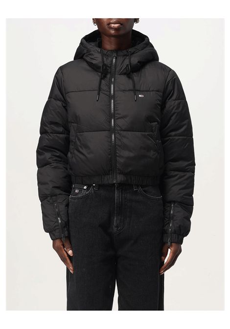 Tommy Hilfiger Crop Hooded Puffer Black Women TOMMY HILFIGER | Jackets | DW0DW18313-BDS