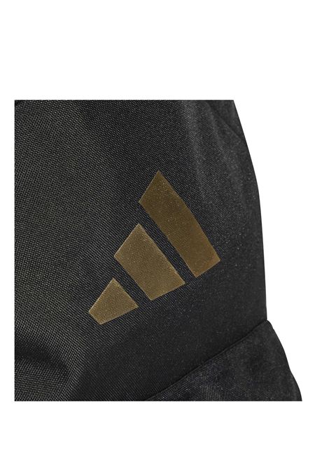 Adidas Classic 3 Bar Logo Backpack Black Gold Unisex ADIDAS CORE | Backpacks | IS7048-