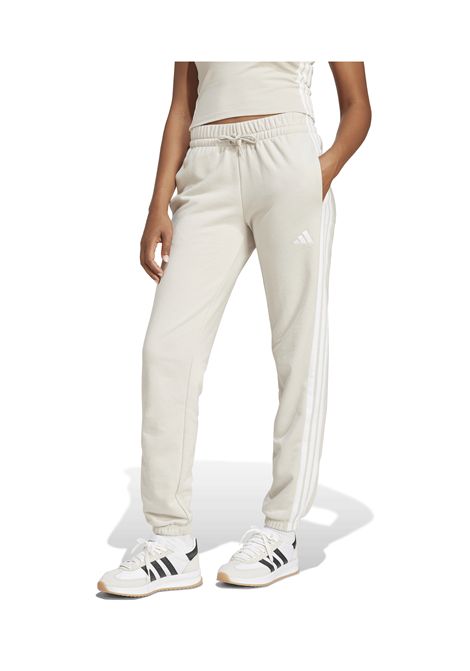 Pantaloni Adidas 3 Stripes French Terry Cuffed Ecru Donna ADIDAS CORE | Pantaloni | JE0049-