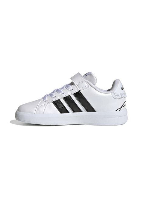 Scarpe Adidas Grand Court 3.0 Bianco Nero Bambina ADIDAS CORE | Sneakers | KH8835-