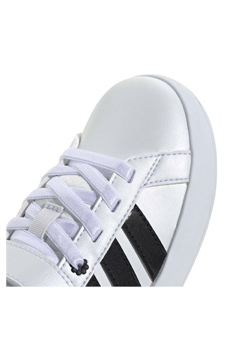 Scarpe Adidas Grand Court 3.0 Bianco Nero Bambina ADIDAS CORE | Sneakers | KH8835-