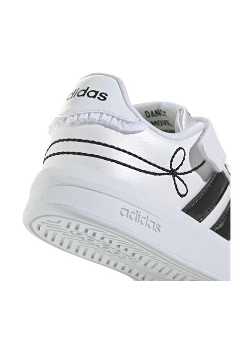 Scarpe Adidas Grand Court 3.0 Bianco Nero Bambina ADIDAS CORE | Sneakers | KH8835-
