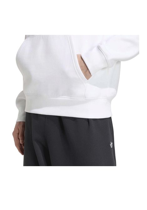 Adidas Trefoil Essentials Fleece Hoodie White Men ADIDAS ORIGINALS | Sweatshirts | KS9806-