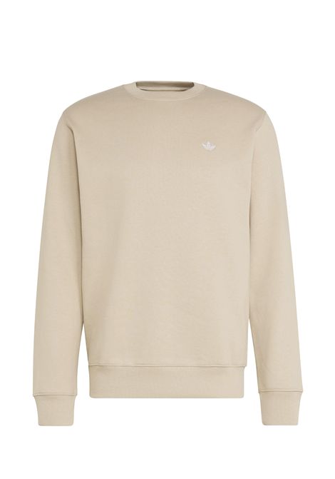 Felpa Adidas Originals Trefoil Essentials Fleece Girocollo Khaki Uomo ADIDAS ORIGINALS | Felpe | KS9811-