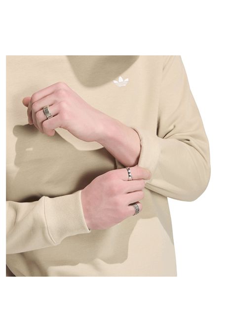 Felpa Adidas Originals Trefoil Essentials Fleece Girocollo Khaki Uomo ADIDAS ORIGINALS | Felpe | KS9811-